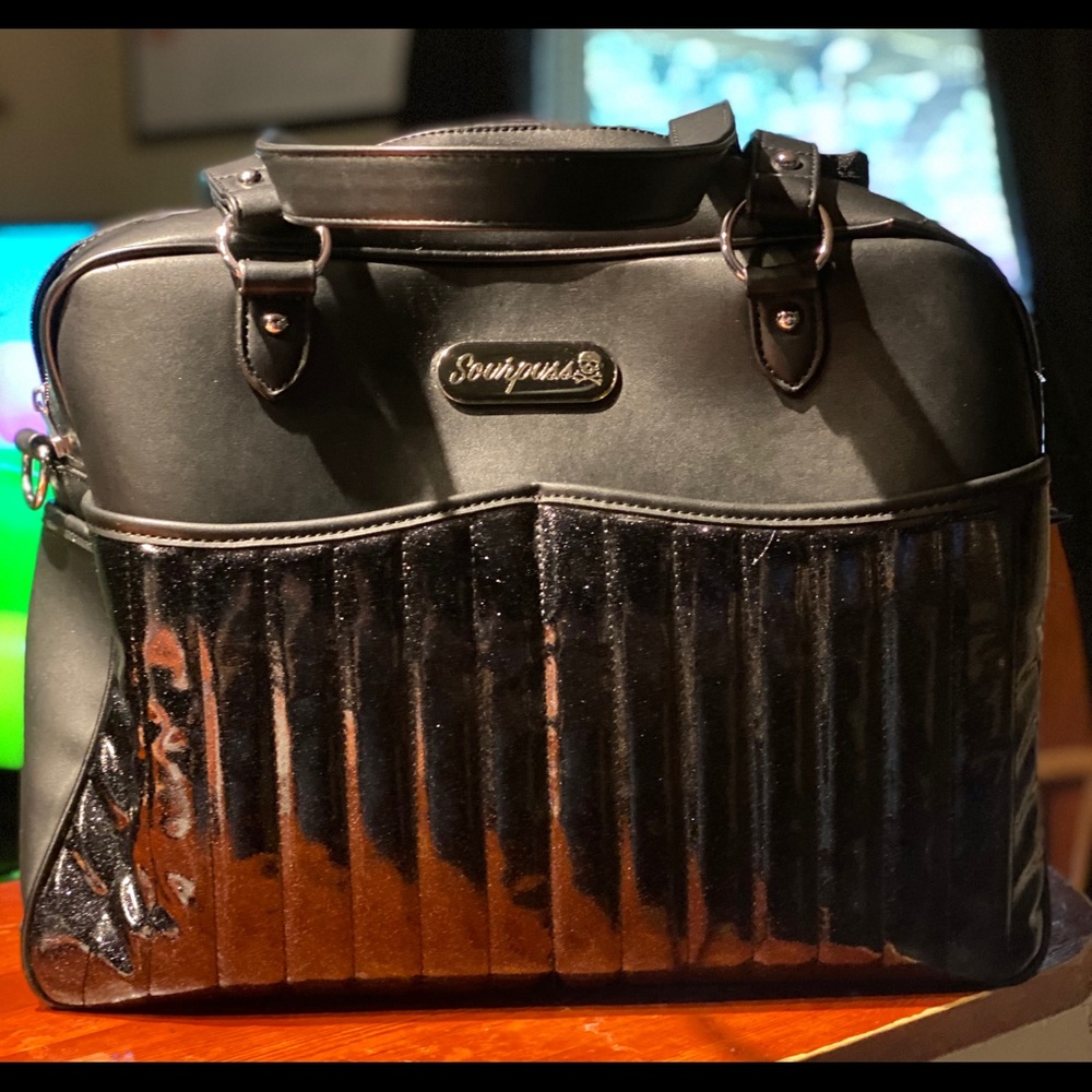 Sourpuss Retro Diaper Bag-Black